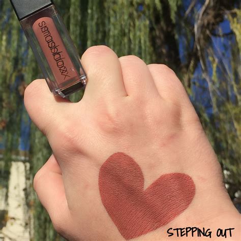 smashbox matte liquid lipstick stepping out|smashbox always on liquid fire.